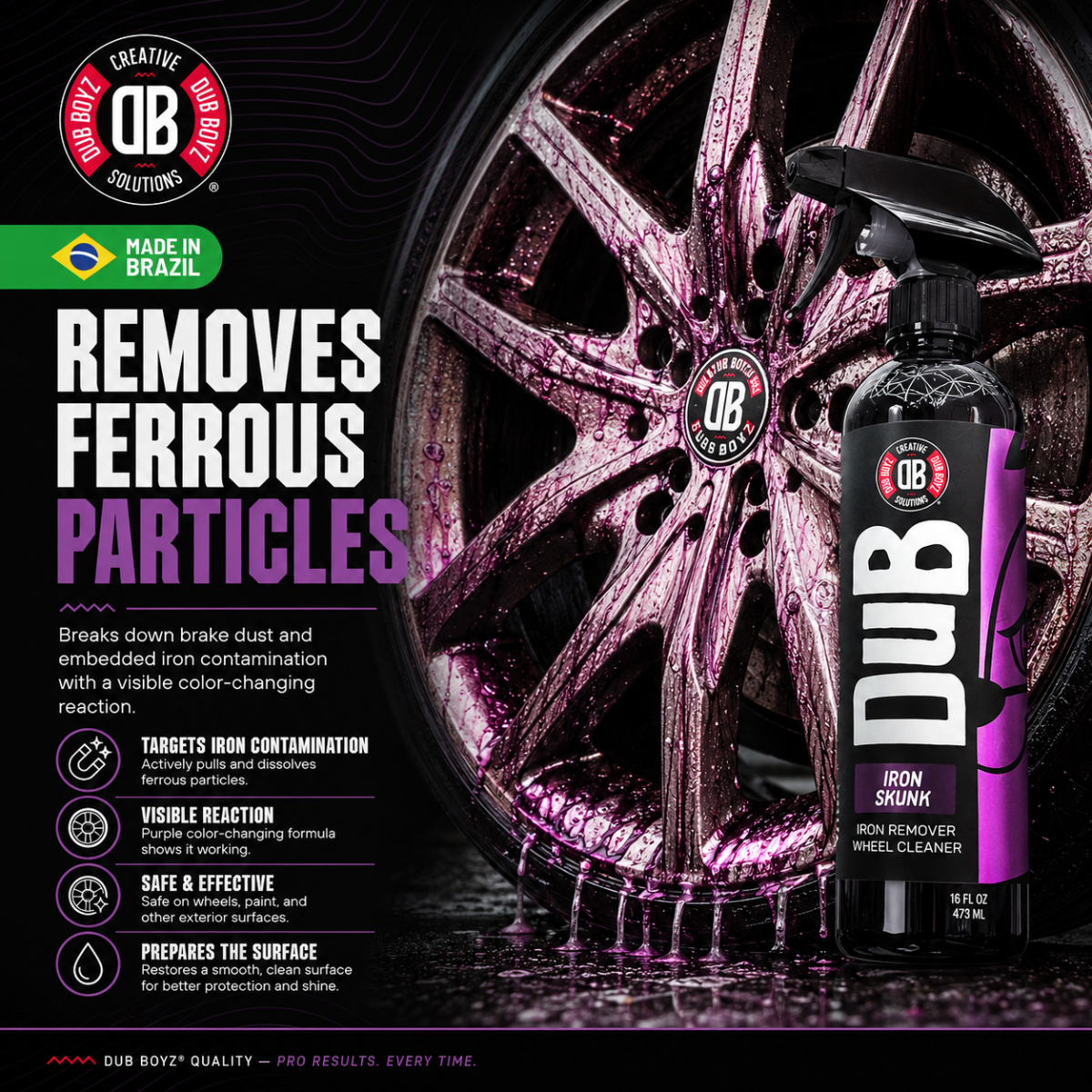 Dub Boyz Iron Skunk Iron Wheel Cleaner – 16 oz | Brake Dust Remover