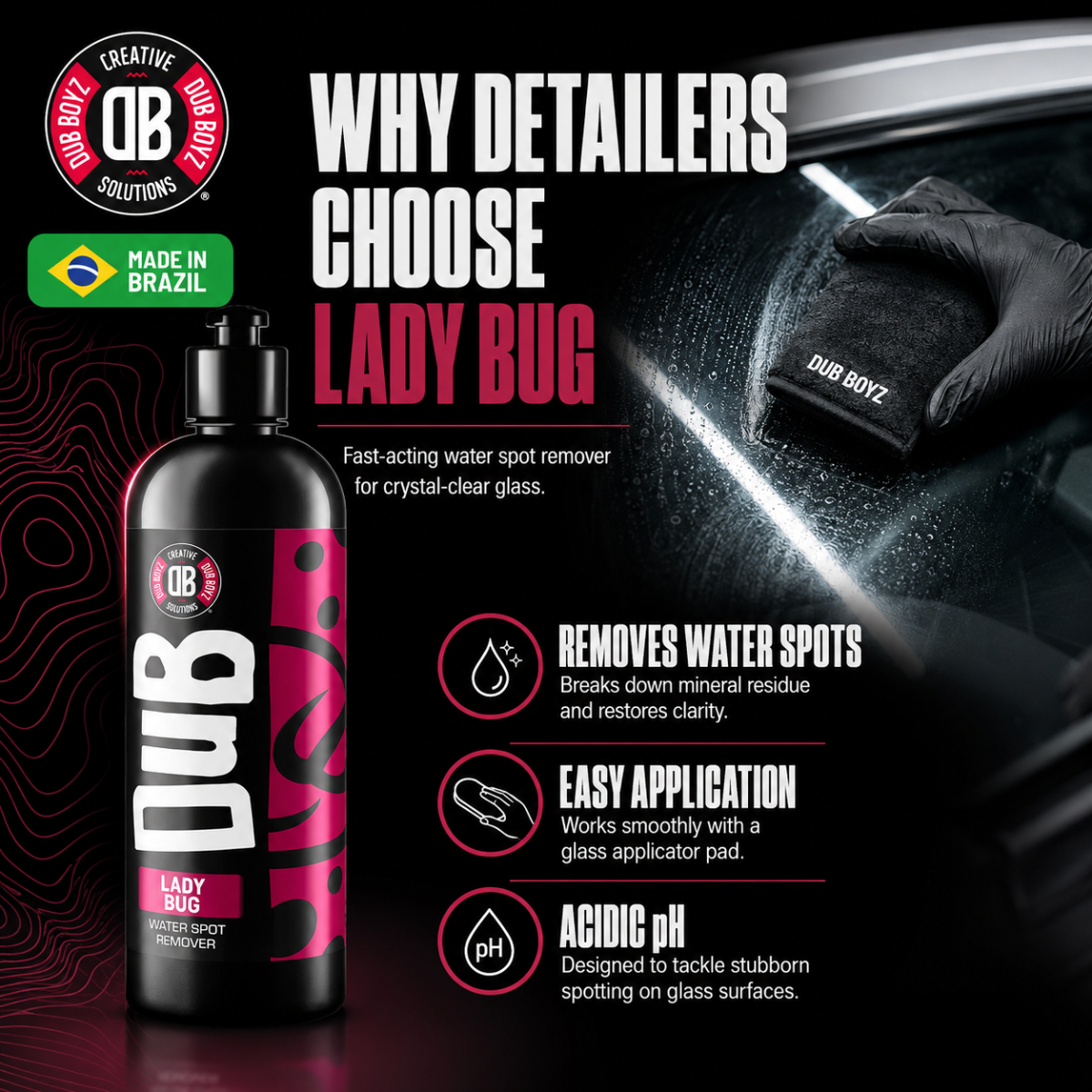 Dub Boyz Lady Bug Water Spot Remover – 16 oz | Fast Acting
