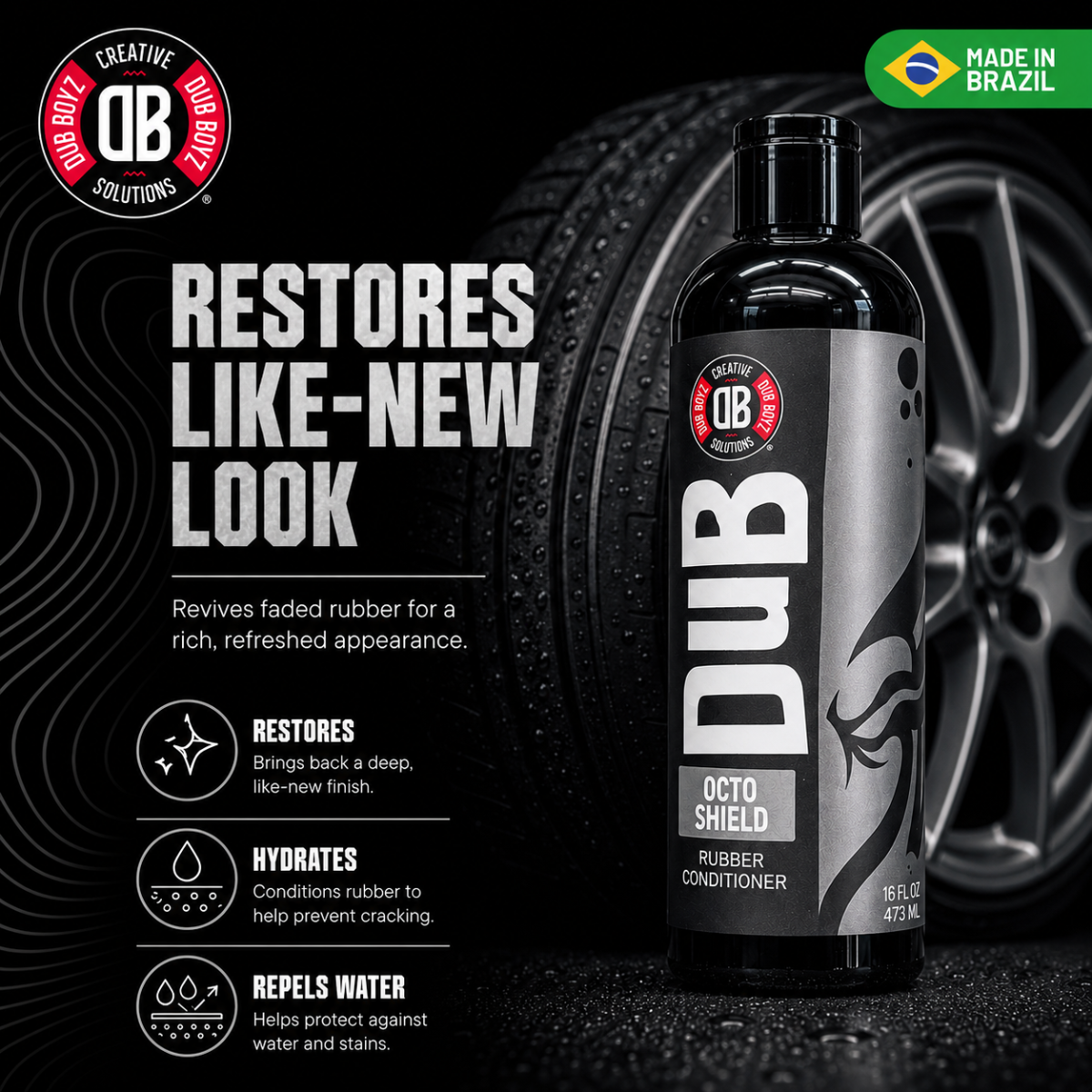 Dub Boyz Octo Shield Tire Protectant – 16 oz Rubber Protectant