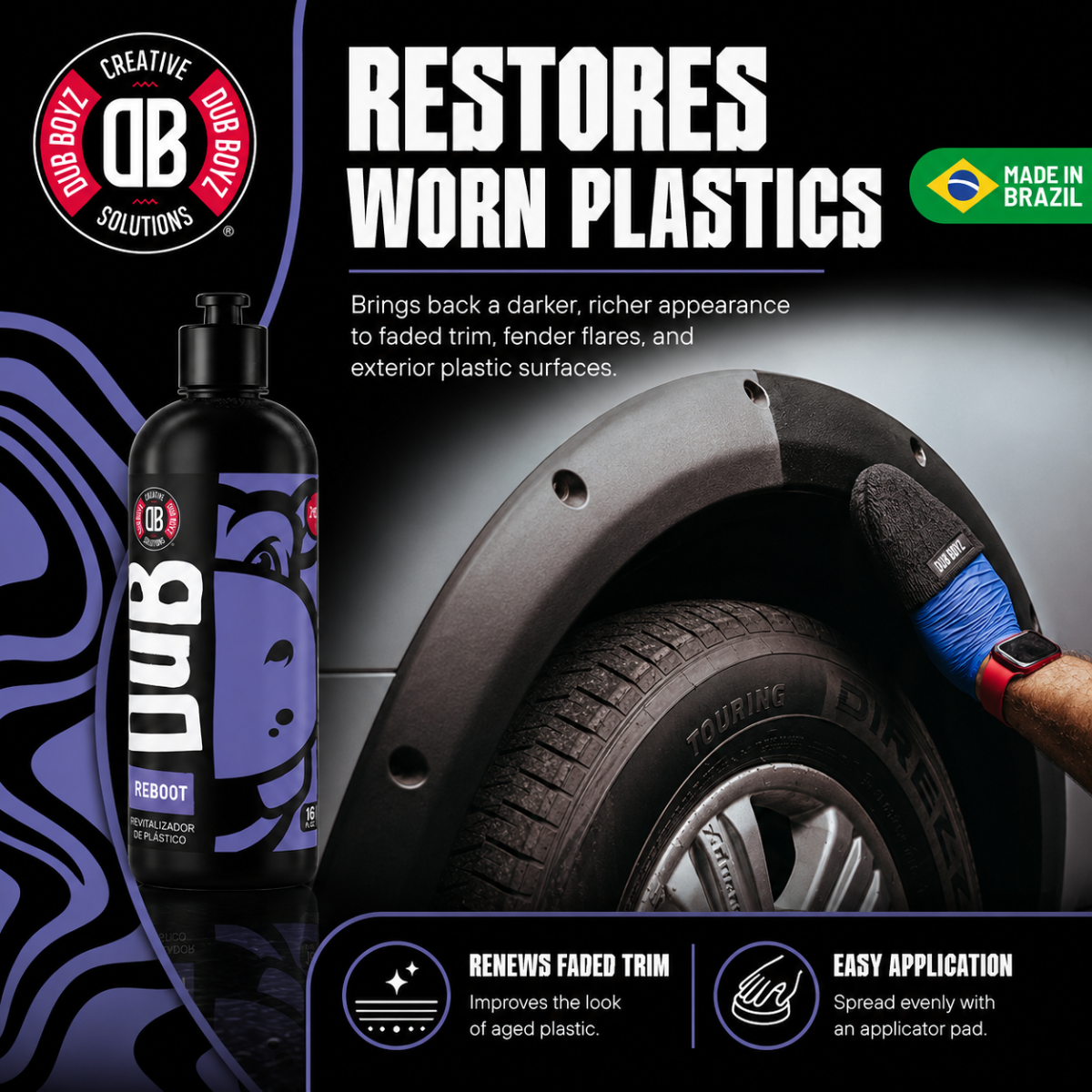 Dub Boyz Reboot Trim and Plastic Restorer – 16 oz | Restore & Protect