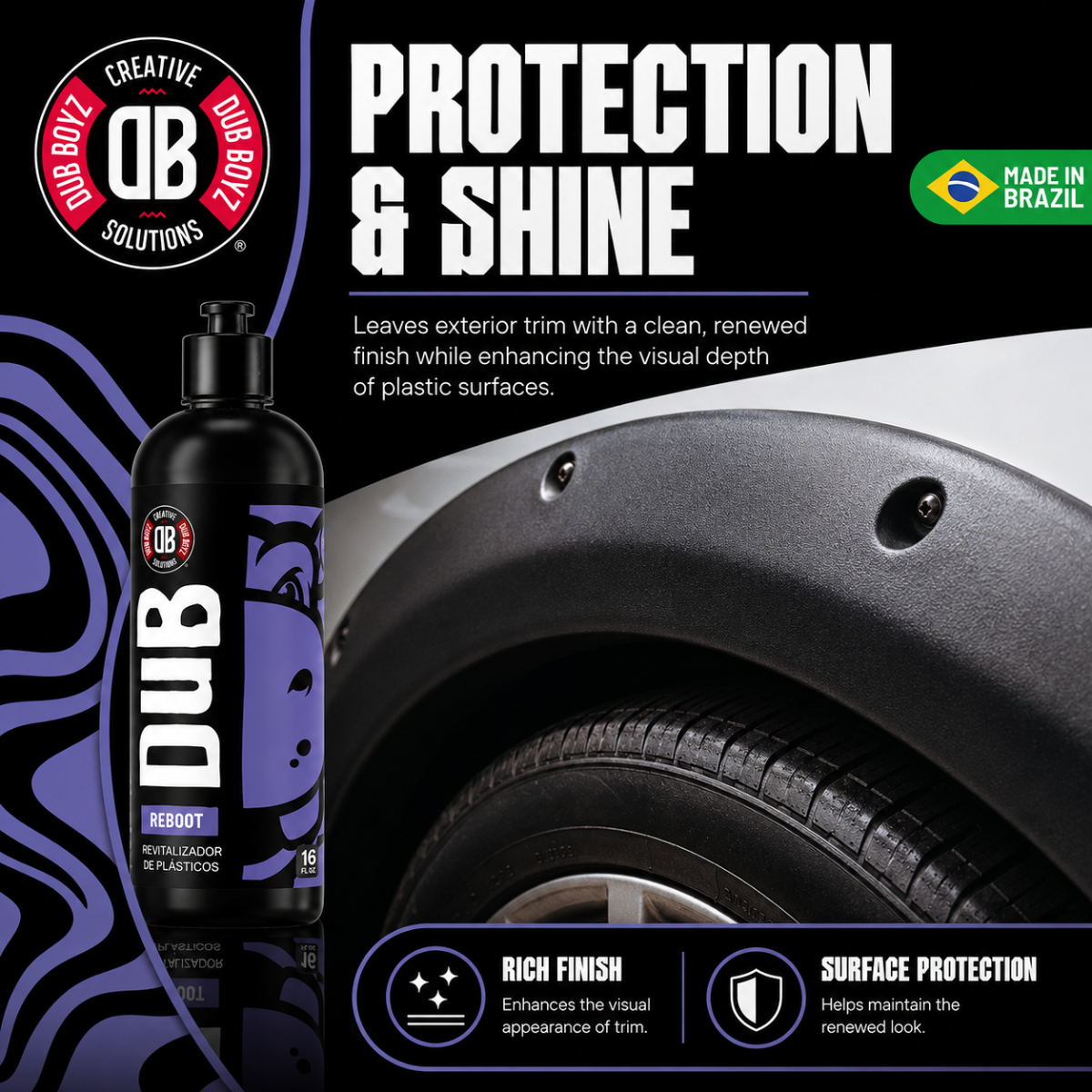 Dub Boyz Reboot Trim and Plastic Restorer – 16 oz | Restore & Protect