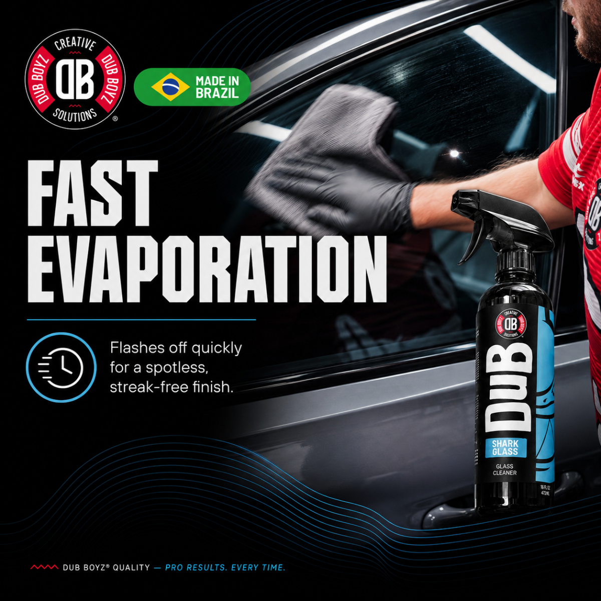 Dub Boyz Shark Automotive Glass Cleaner | Streak-Free Window Spray