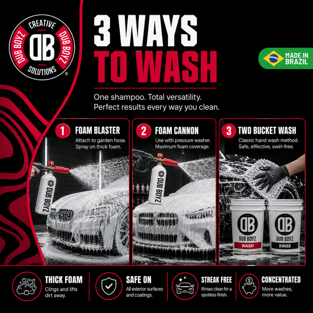 Dub Boyz Snow Many Car Shampoo Concentrate | High-Foaming Wash