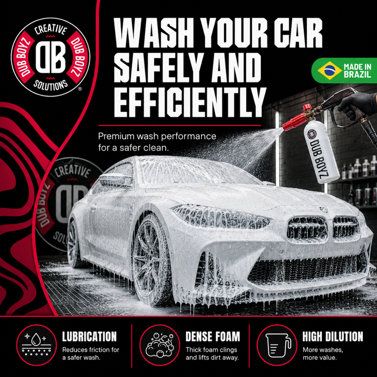 Dub Boyz Snow Many Car Shampoo Concentrate | High-Foaming Wash