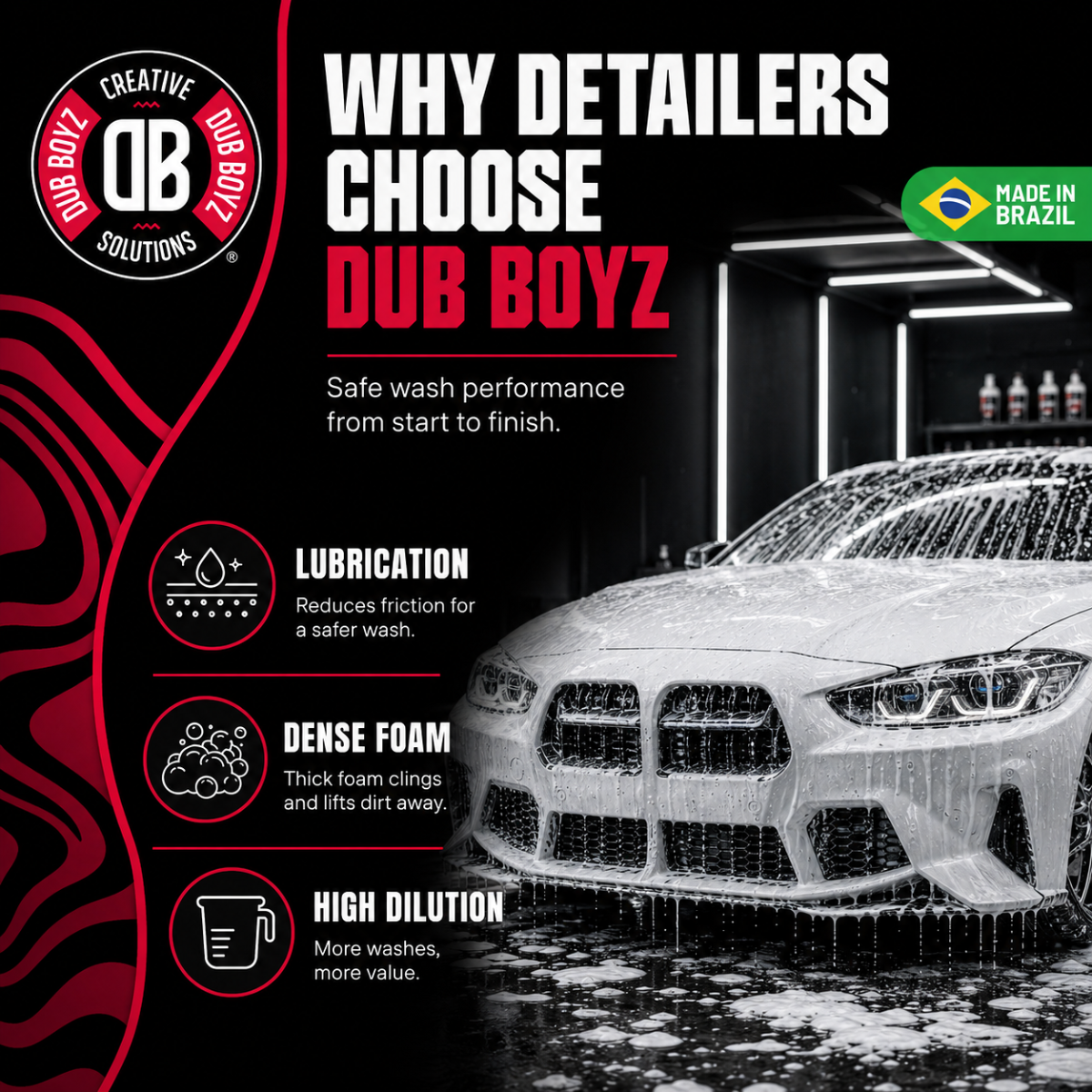 Dub Boyz Snow Many Car Shampoo Concentrate | High-Foaming Wash
