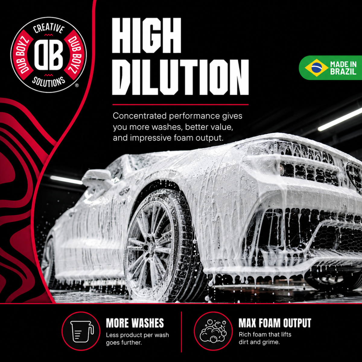 Dub Boyz Snow Many Car Shampoo Concentrate | High-Foaming Wash