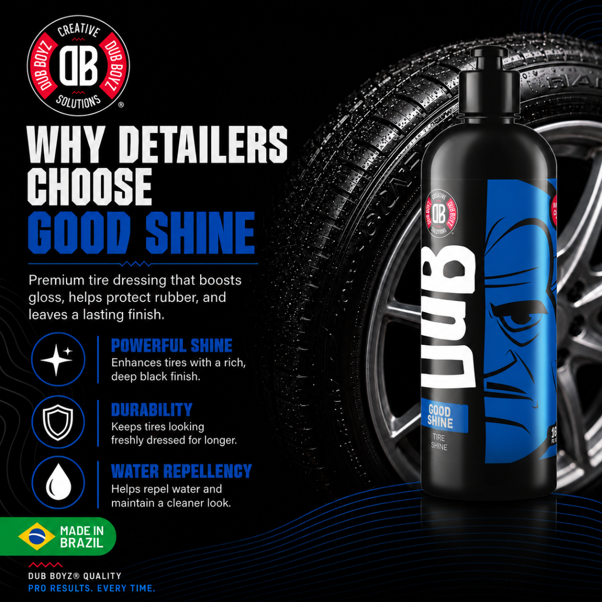 Dub Boyz Good Shine Tire Shine – Wet Look Gloss (16 oz)