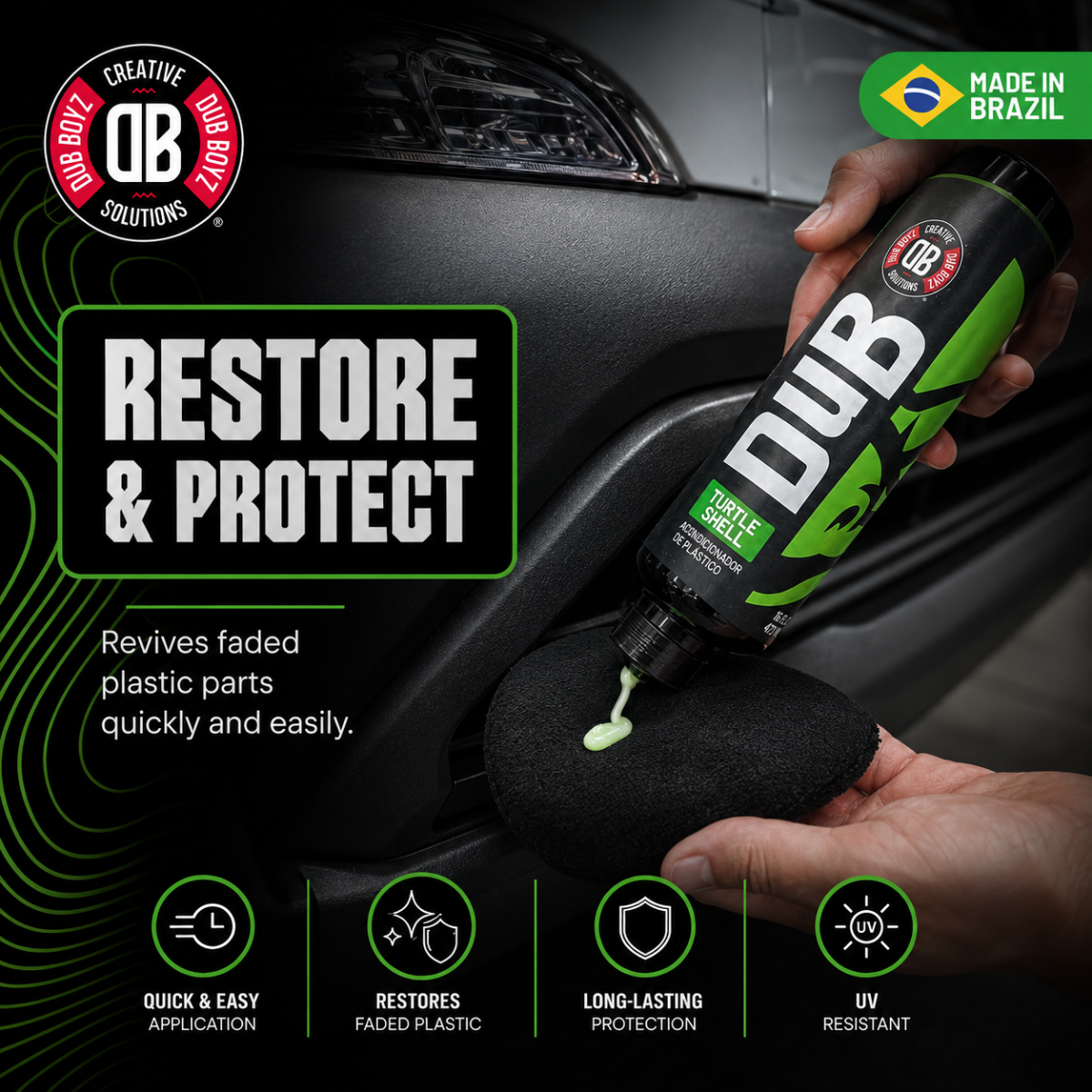 Dub Boyz Turtle Shell Interior Exterior Protectant Dressing – 16 oz
