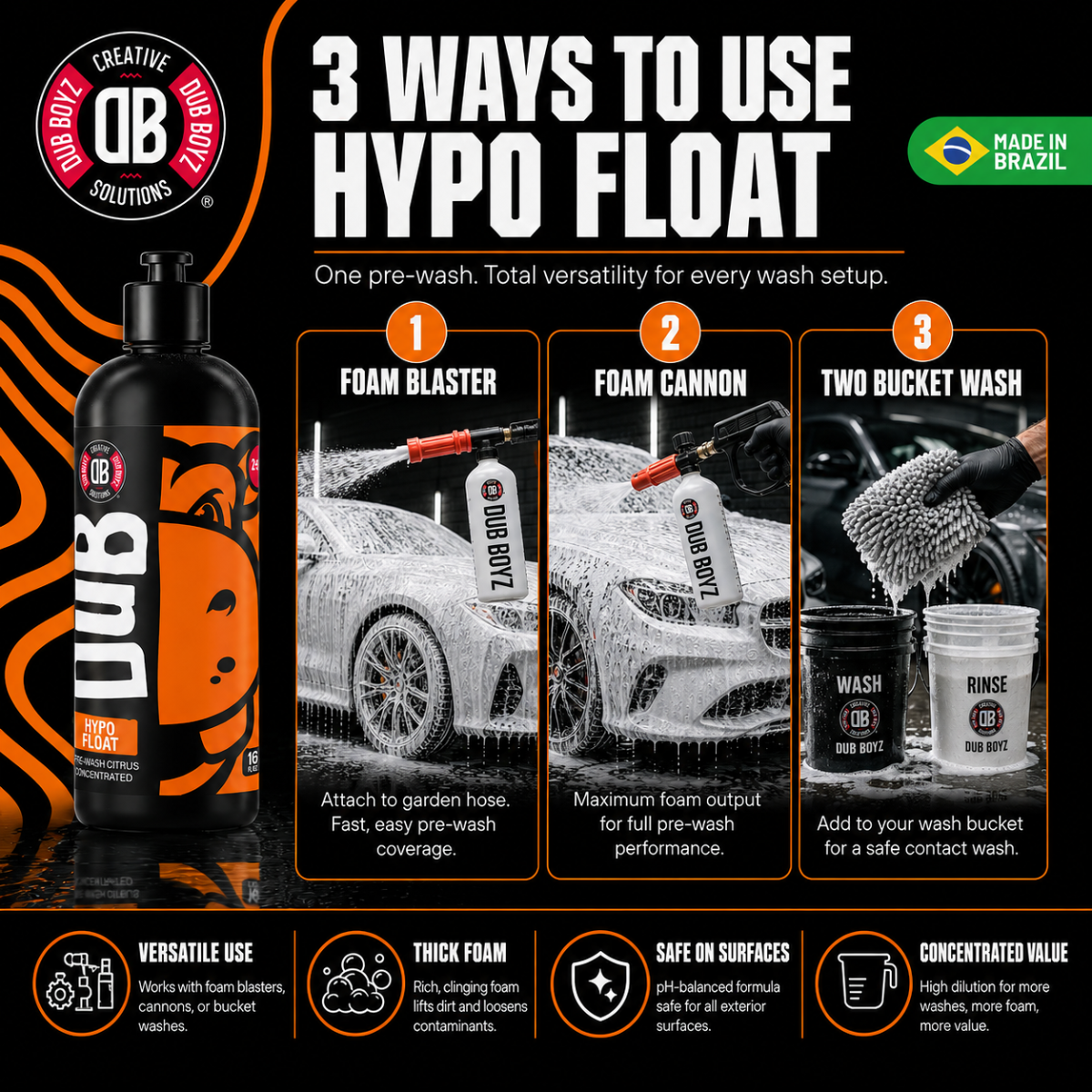 Dub Boyz Hypo Float Citrus Pre Wash Concentrate | Pre-Wash Soap