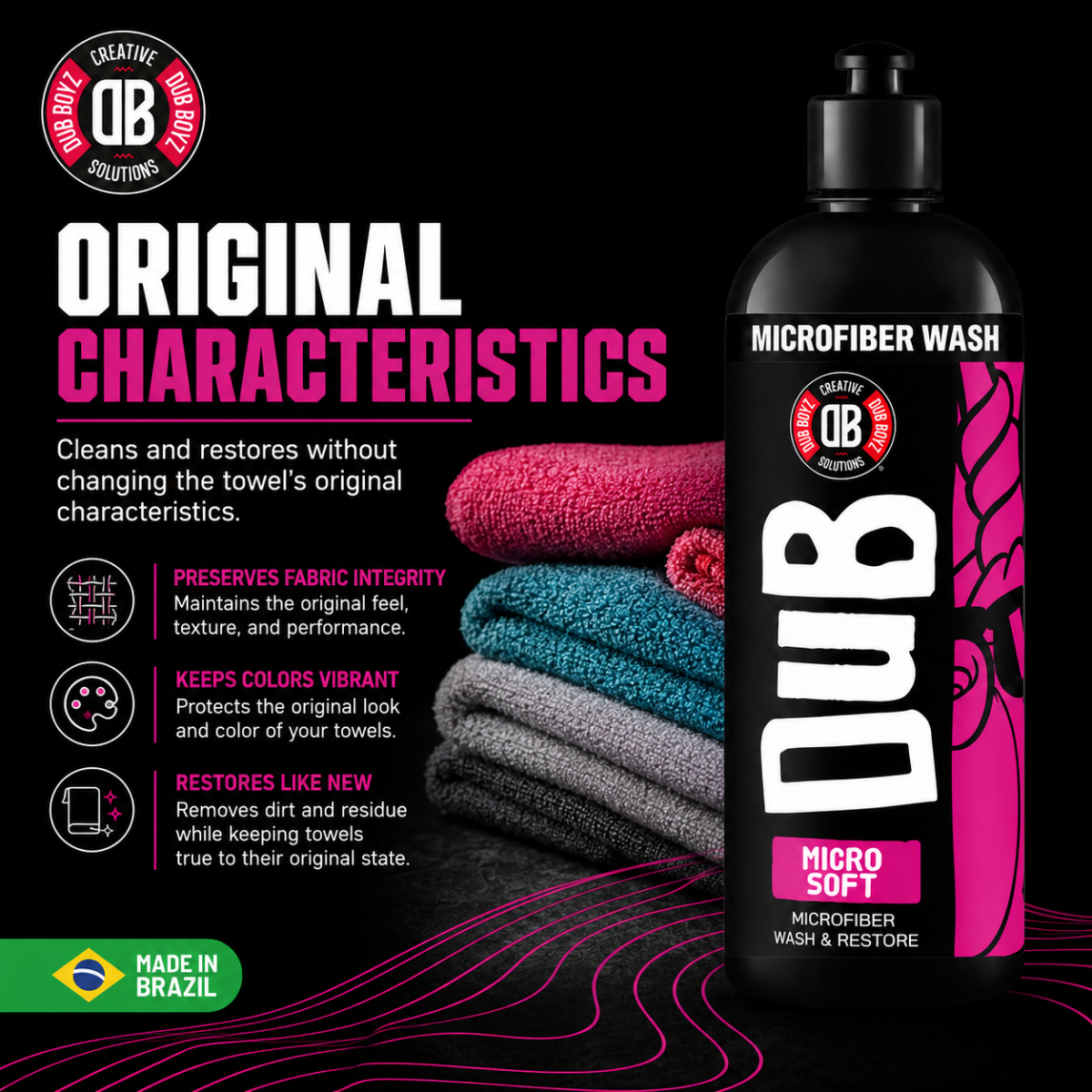 Dub Boyz Micro Soft Microfiber Towel Cleaner – Wash & Restore (16 oz)