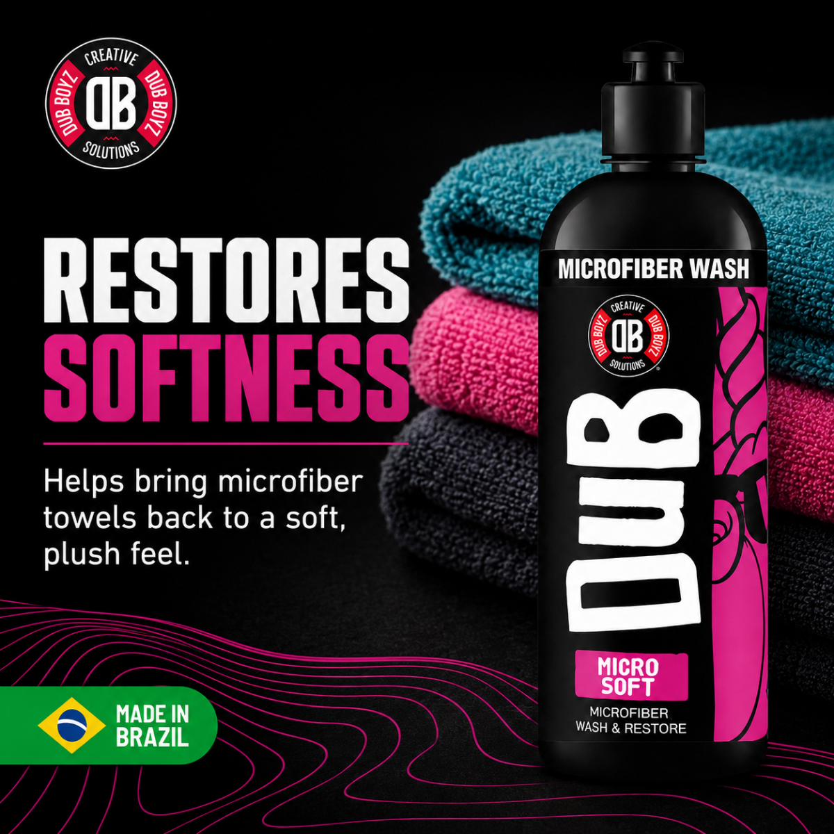 Dub Boyz Micro Soft Microfiber Towel Cleaner – Wash & Restore (16 oz)